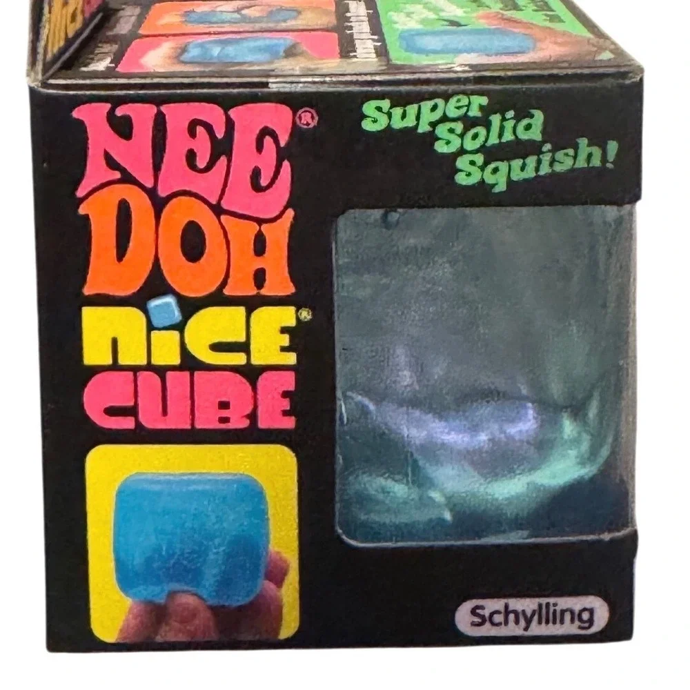 NeeDoh Nice Cube BLUE Super Solid Squish Schylling Fidget Toy NIB 2026 Viral - Picture 2 of 3